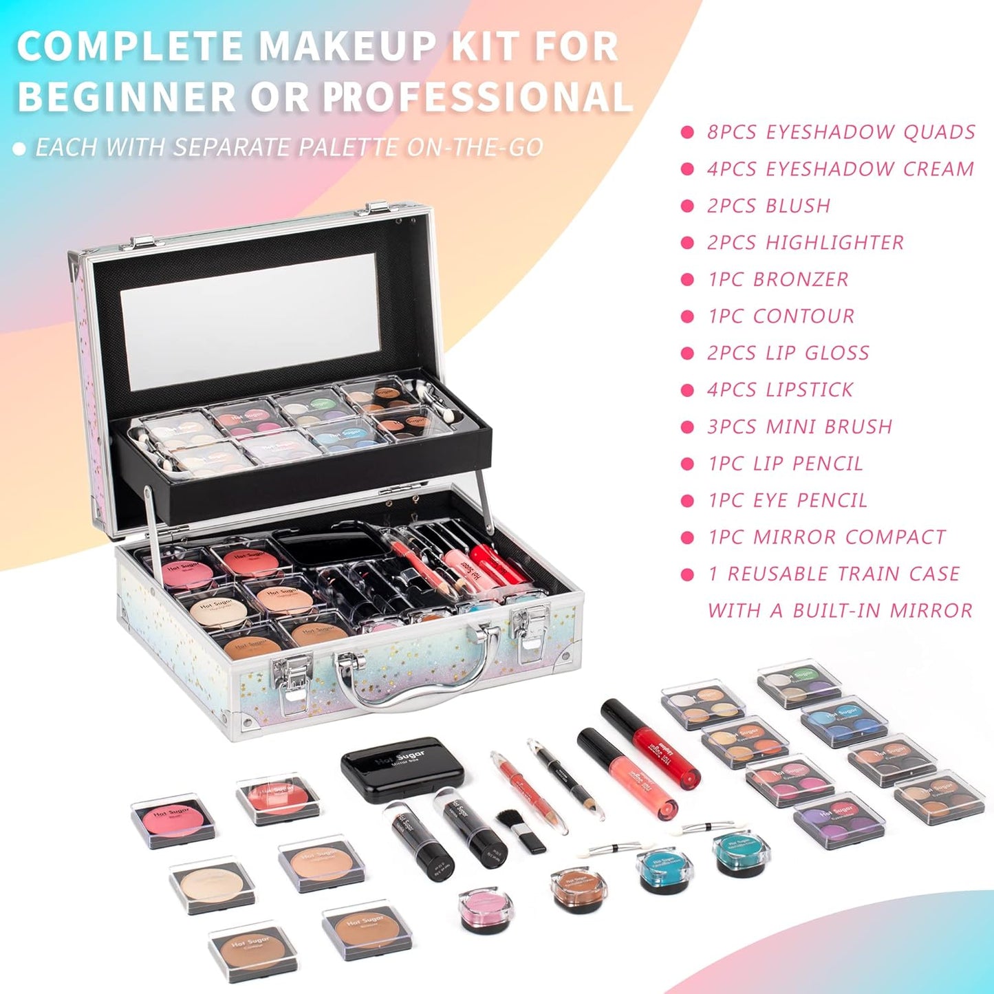 52-Color Women's Makeup Kit + Full Accessories